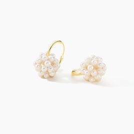 Créoles Adon Semi-baroques Or Jaune Perle De Culture - Boucles d'oreilles créoles Femme | Histoire d’Or