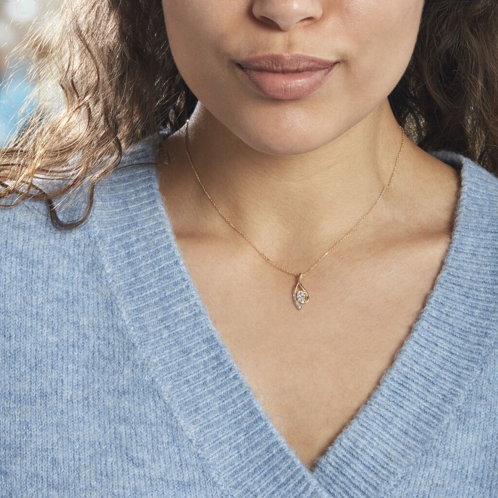 Collier Or Jaune Sagesse Oxydes De Zirconium - Colliers Femme | Histoire d’Or