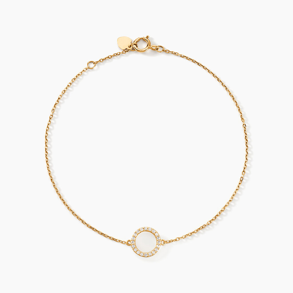 Bracelet Lim Or Jaune Oxyde De Zirconium - Bracelets Femme | Histoire d’Or