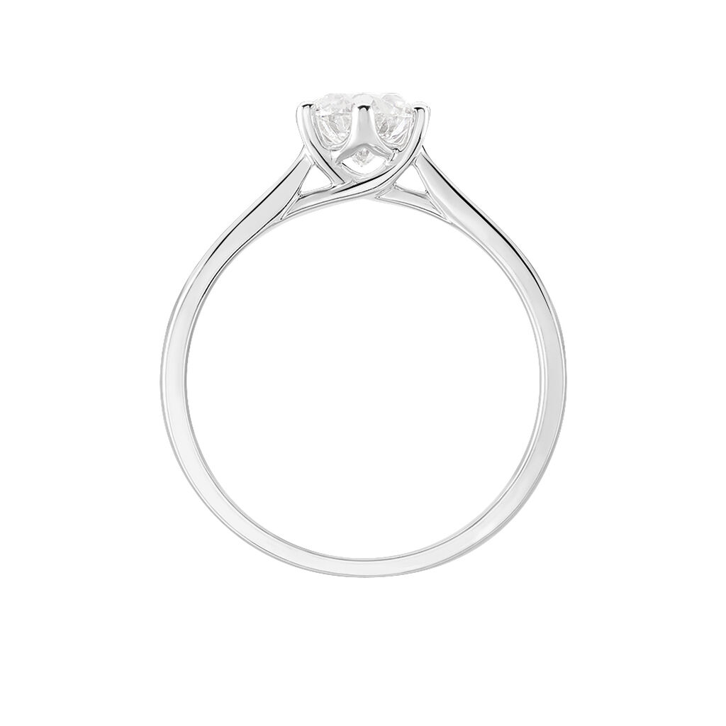 Bague Solitaire Athena Or Blanc Diamant - Bagues solitaires Femme | Histoire d’Or