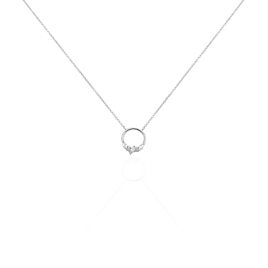 Collier Catiane Argent Blanc Oxyde De Zirconium - Colliers fantaisie Femme | Histoire d’Or