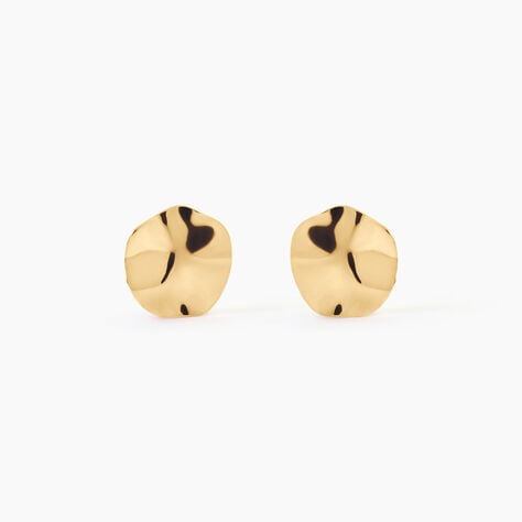 Boucles D'Oreilles Puces Bassem Argent Dor&eacute; A L'Or 750/1000 - Clous d'oreilles Femme | Histoire d&rsquo;Or