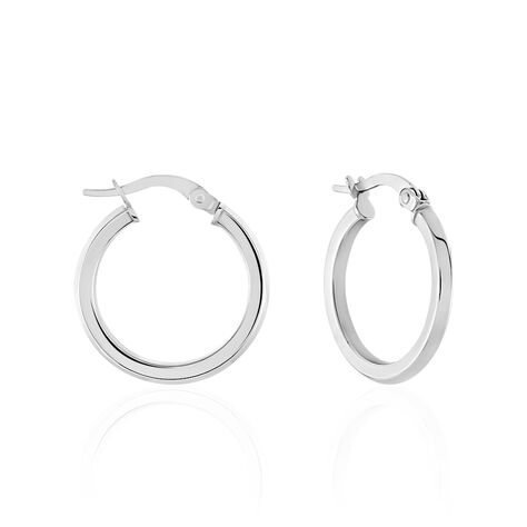 Créoles Ilana Or Blanc - Boucles d'oreilles créoles Femme | Histoire d’Or