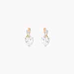 Boucles D'oreilles Puces Clothilde Or Jaune Oxyde De Zirconium - Clous d'oreilles Femme | Histoire d&rsquo;Or