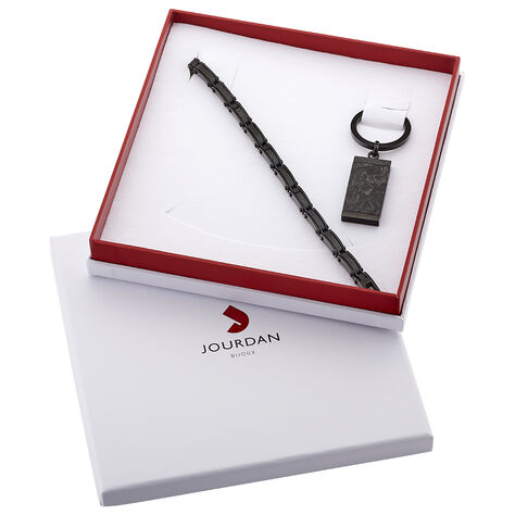 Bracelet Sheron Acier Noir - Gourmettes Homme | Histoire d’Or