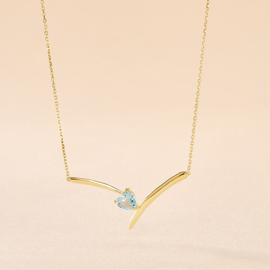 Collier Renaldine Or Jaune Topaze - F&ecirc;te des m&egrave;res Femme | Histoire d&rsquo;Or