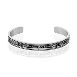Bracelet Jonc Ouvert Acier Vieillit Veron - Bracelets fantaisie Homme | Histoire d’Or