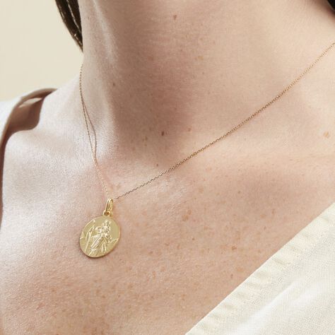 Medaille Or Jaune Saint Christophe - Pendentifs Baptême Famille | Histoire d’Or