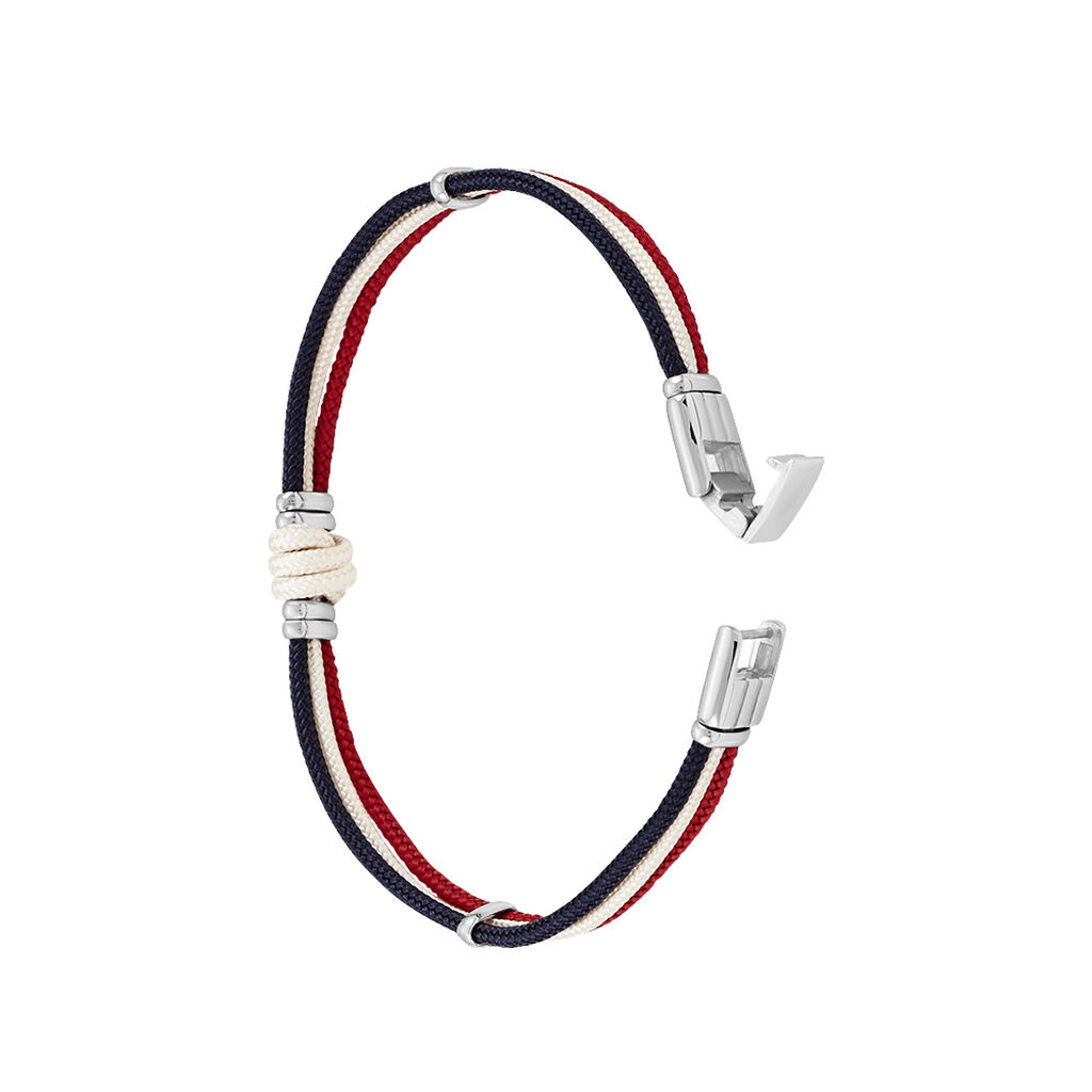 Bracelet Sylvianne Acier Blanc - Bracelets cordon Homme | Histoire d’Or