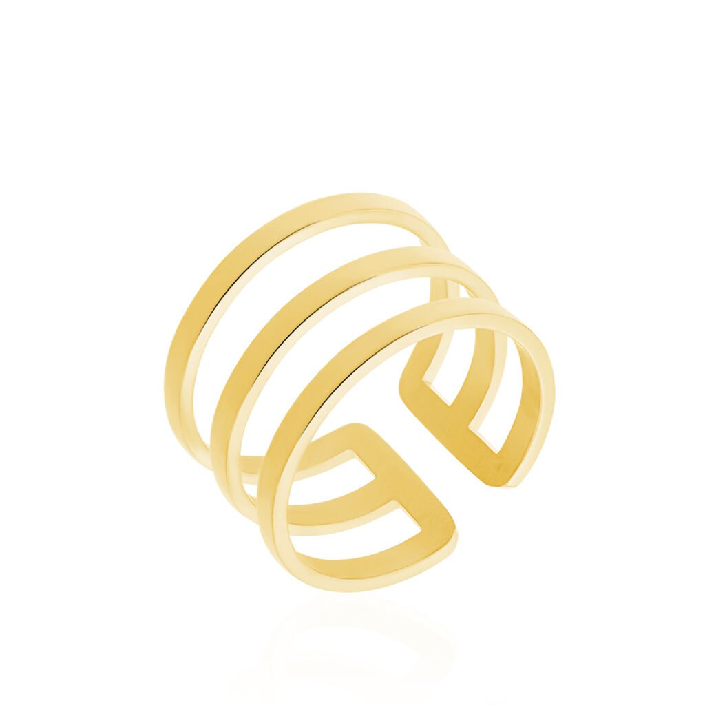 Bague Ajustable Adel Acier Doré - Bagues fantaisie Femme | Histoire d’Or