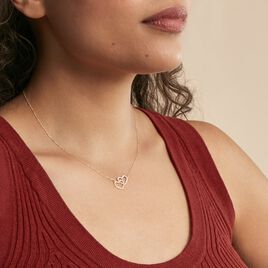 Collier Double Coeur Satines Or Bicolore - Colliers Femme | Histoire d’Or