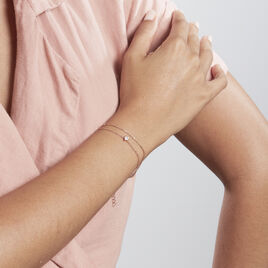 Bracelet Serres Argent Rose Oxyde De Zirconium - Bracelets Coeur Femme | Histoire d’Or
