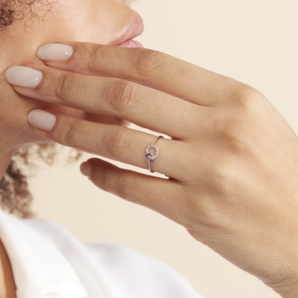 Bague Mahaut Or Blanc Diamant - Bagues avec pierre Femme | Histoire d’Or