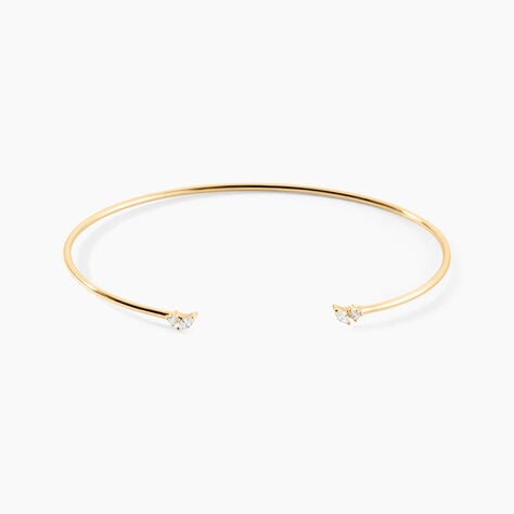 Bracelet Jonc Sparkle Or Jaune Oxyde De Zirconium - Bracelets joncs Femme | Histoire d&rsquo;Or