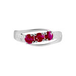 Bague Or Blanc Rubis - Bagues avec pierre Femme | Histoire d&rsquo;Or