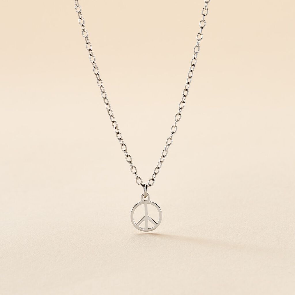 Collier Paz Argent Blanc - Ras de cou Femme | Histoire d&rsquo;Or