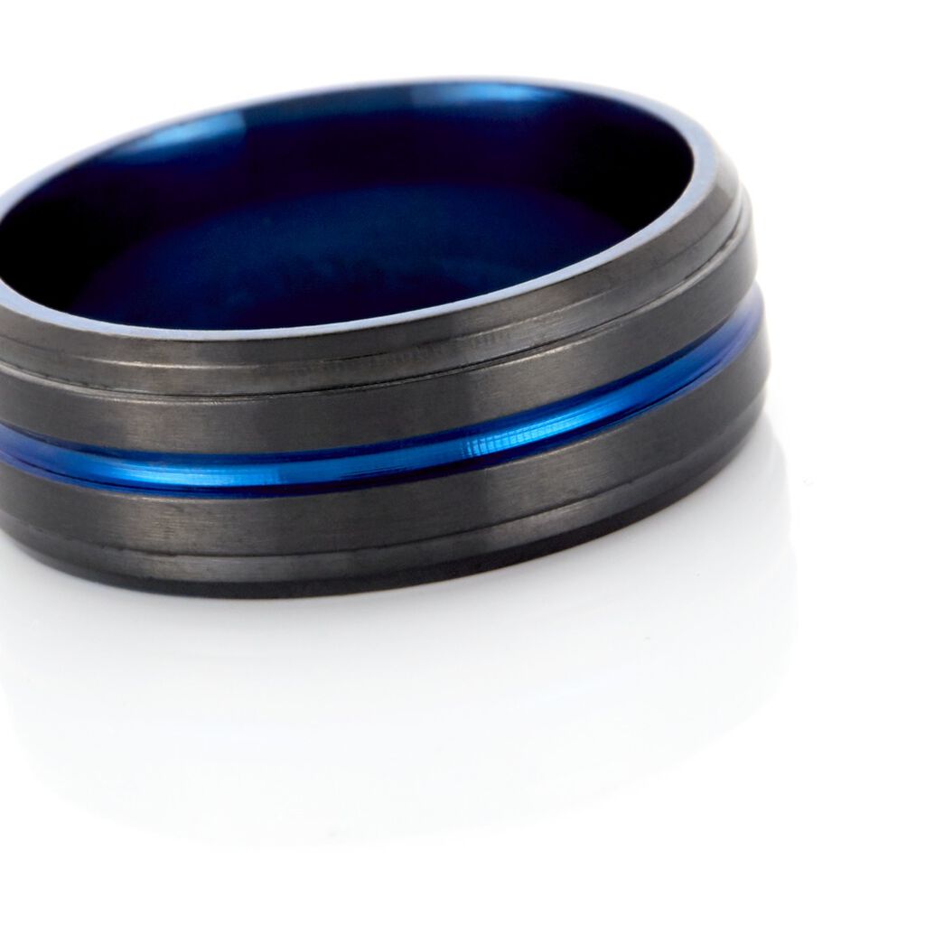 Bague Acier Noir Rick - Bagues fantaisie Homme | Histoire d’Or