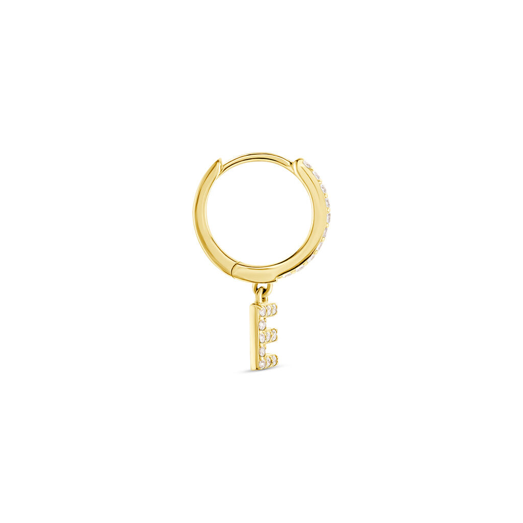 Créole Unitaire Léria Or Jaune Oxydes De Zirconium - Boucles d'oreilles créoles Femme | Histoire d’Or