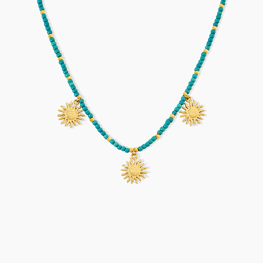 Collier Mermaid Acier Jaune Verre - Colliers fantaisie Femme | Histoire d&rsquo;Or