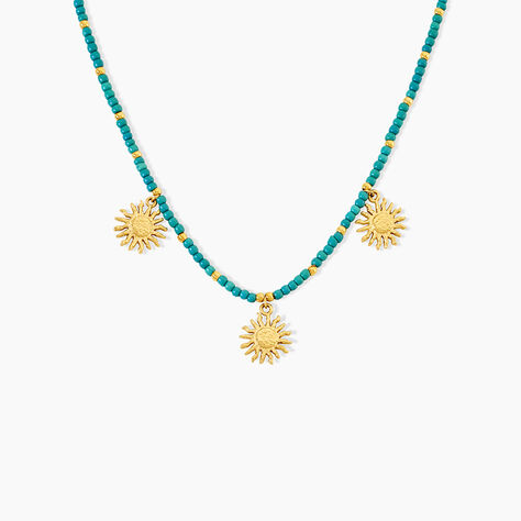 Collier Mermaid Acier Jaune Verre - Colliers fantaisie Femme | Histoire d&rsquo;Or