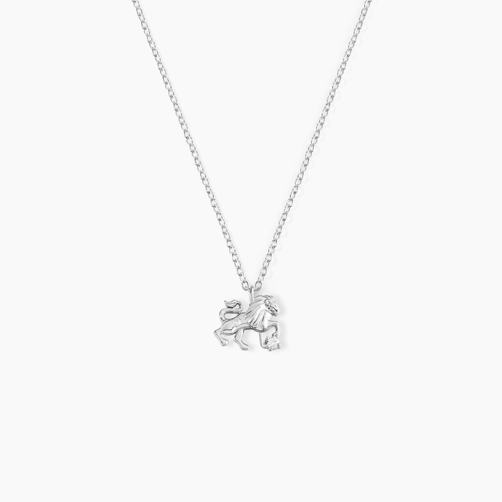 Collier Amalthee Argent Blanc Oxyde De Zirconium - Colliers Zodiaque Femme | Histoire d&rsquo;Or