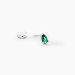 Boucles D'Oreilles Puces Ma&euml;llys Argent Blanc Oxyde De Zirconium - Boucles d'oreilles fantaisie Femme | Histoire d&rsquo;Or
