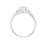 Bague Tarente Or Blanc Topaze Et Oxyde De Zirconium - Bagues solitaires Femme | Histoire d&rsquo;Or