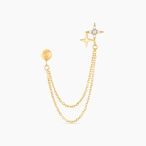 Bijou D'oreille Unitaire Mikko Or Jaune Oxyde De Zirconium - Ear cuffs Femme | Histoire d&rsquo;Or