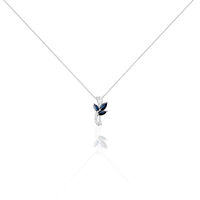 Collier Angie Or Blanc Saphir Diamant