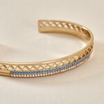 Bracelet Jonc Zoila Plaqu&eacute; Or Pierre De Synthese Et Oxyde - Bracelets joncs Femme | Histoire d&rsquo;Or