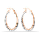 Cr&eacute;oles Maelia Or Bicolore - Boucles d'oreilles cr&eacute;oles Femme | Histoire d&rsquo;Or