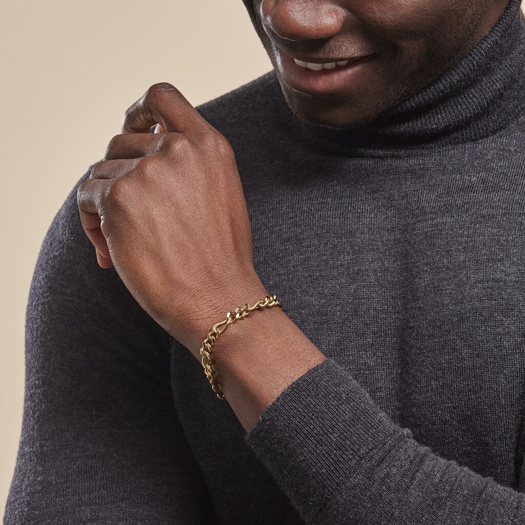 Bracelet Maille Acier Doré Virgil - Bracelets chaîne Homme | Histoire d’Or