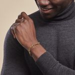 Bracelet Maille Acier Dor&eacute; Virgil - Bracelets cha&icirc;ne Homme | Histoire d&rsquo;Or