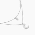 Collier Astre Argent Blanc Oxyde De Zirconium - Colliers doubles et triples cha&icirc;nes Femme | Histoire d&rsquo;Or