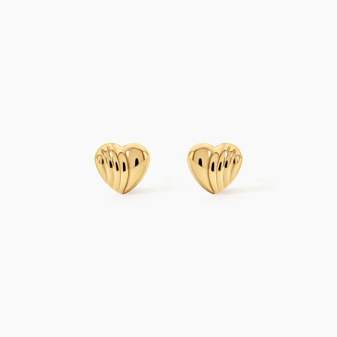 Boucles D'Oreilles Puces Anne-Maudae Argent Dor&eacute; A L'Or 750/1000 - Boucles d'oreilles fantaisie Femme | Histoire d&rsquo;Or