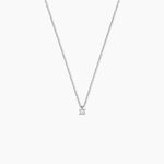 Collier Mei Or Blanc Diamant - Bijoux Pierres Pr&eacute;cieuses Femme | Histoire d&rsquo;Or