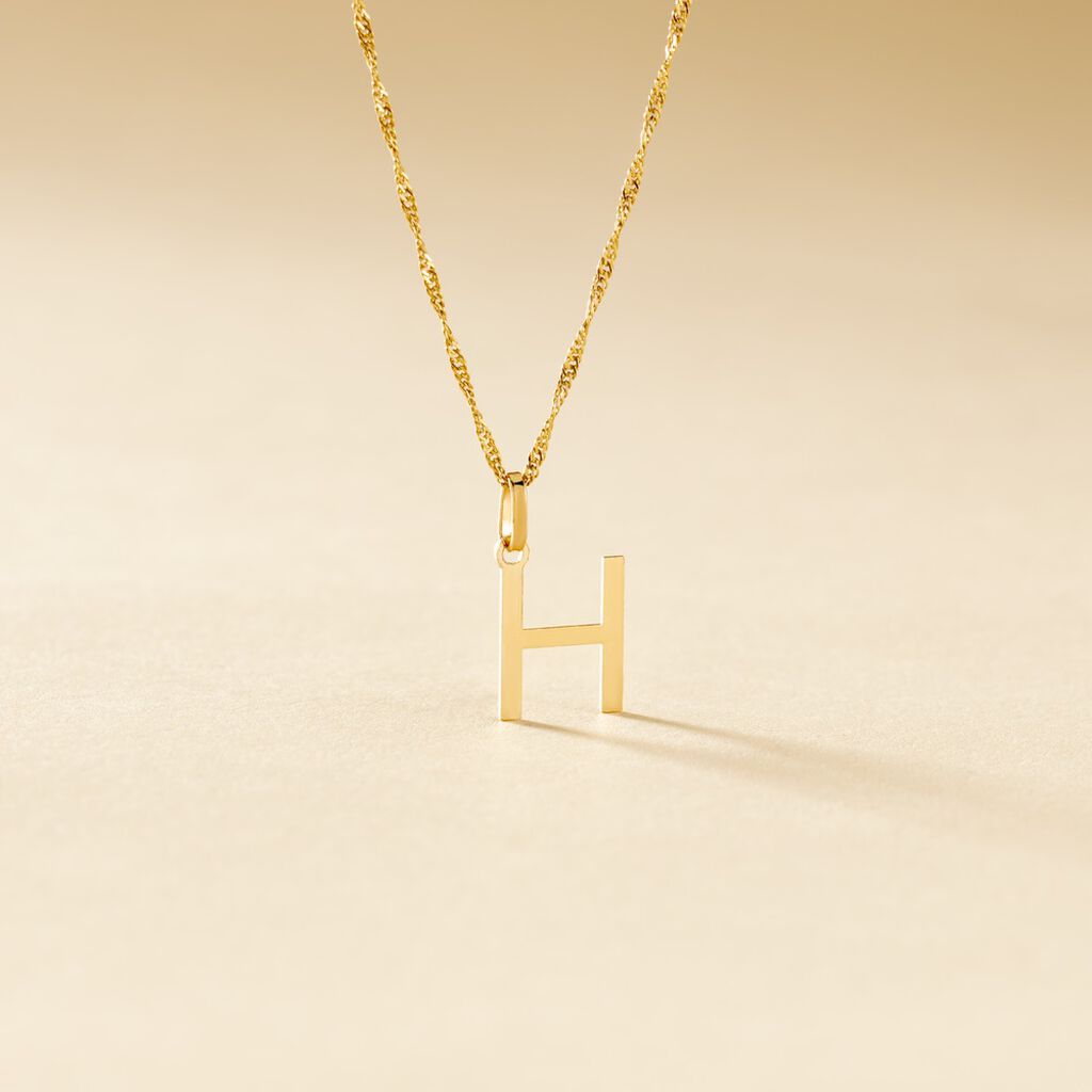 Pendentif Ionia Lettre Or Jaune - Pendentifs Famille | Histoire d’Or