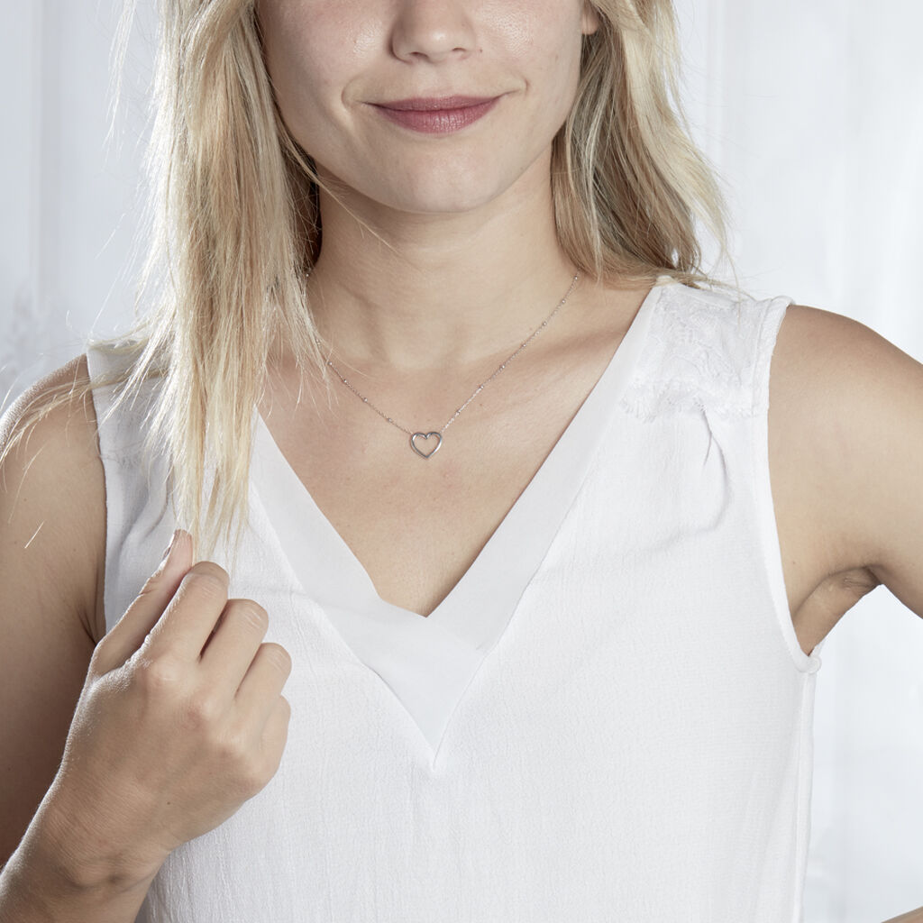 Collier Argent Blanc Gyoso - Colliers fantaisie Femme | Histoire d’Or