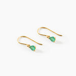 Boucles D'Oreillesucles D'Oreilles D&eacute;pareill&eacute;es Pluie D'Eclat Or Jaune Emeraude - Boucles d'oreilles Femme | Histoire d&rsquo;Or