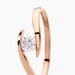 Bague Solitaire Camilia Or Rose Oxyde De Zirconium - Bagues solitaires Femme | Histoire d’Or