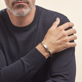 Bracelet Oscar Acier Blanc - Bracelets fantaisie Homme | Histoire d’Or
