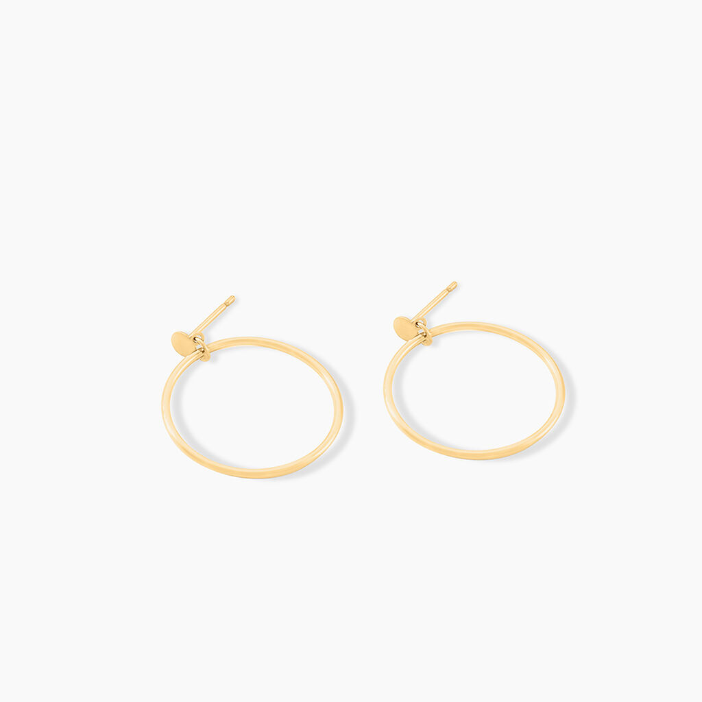 Créoles Tia Geometrique Or Jaune - Boucles d'oreilles créoles Femme | Histoire d’Or
