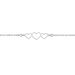 Bracelet Love Love Argent Blanc - Bracelets Coeur Femme | Histoire d’Or