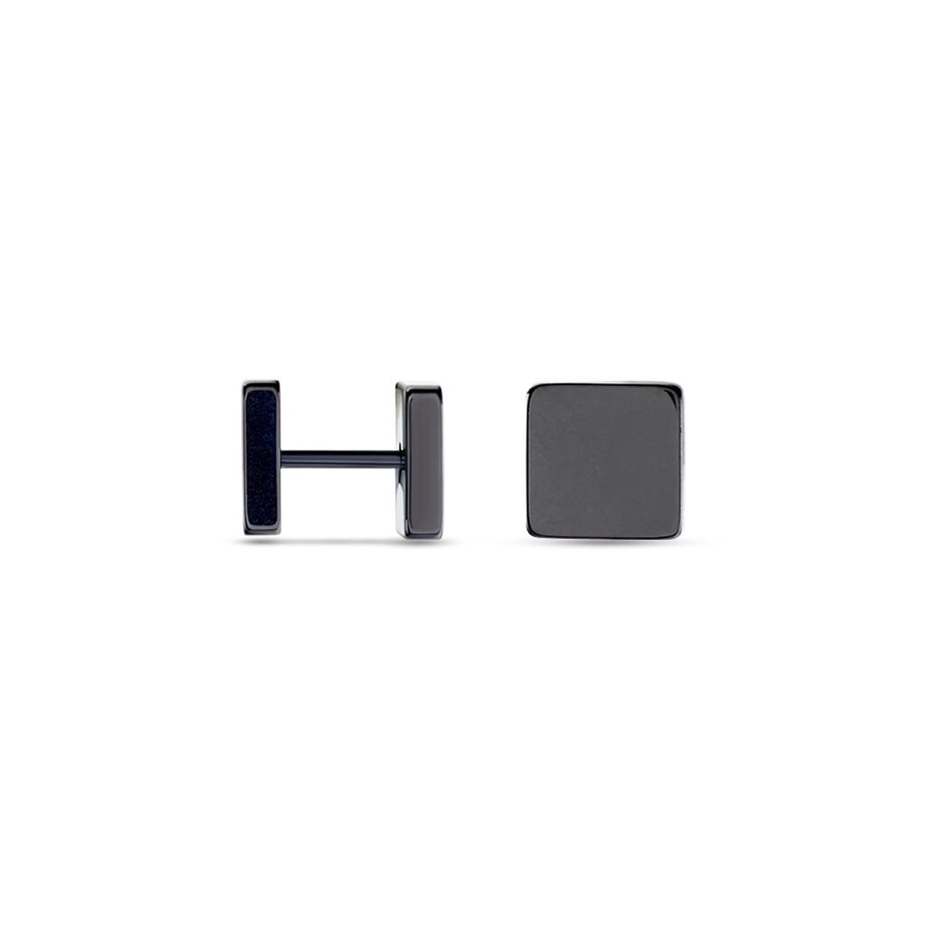 Boucle D'oreille Puce Unitaire Acier Noir Tuor - Boucles d'oreilles fantaisie Homme | Histoire d’Or