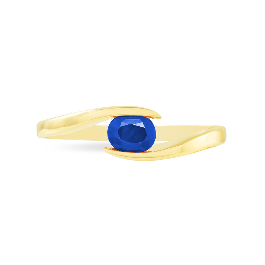 Bague Camilia Or Jaune Saphir - Bagues solitaires Femme | Histoire d’Or