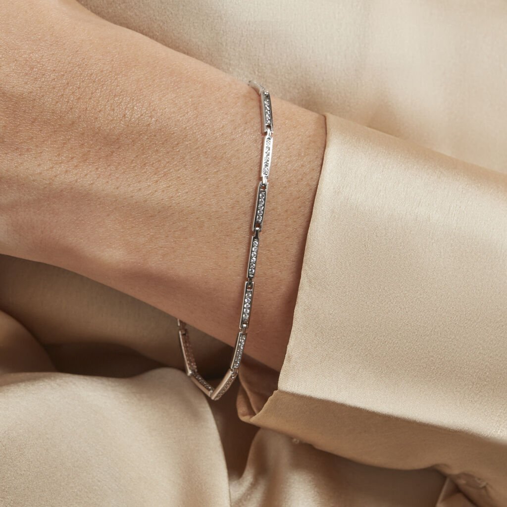 Bracelet Celoni Argent Blanc Oxyde De Zirconium - Bracelets Femme | Histoire d’Or