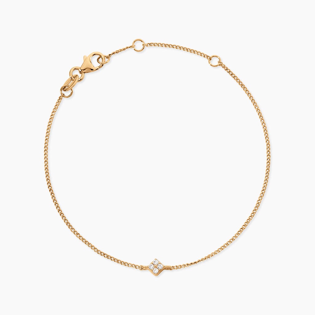 Bracelet Jil Plaqu&eacute; Or Jaune Oxyde De Zirconium - Bracelets Femme | Histoire d&rsquo;Or