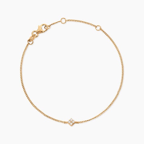 Bracelet Jil Plaqu&eacute; Or Jaune Oxyde De Zirconium - Bracelets Femme | Histoire d&rsquo;Or