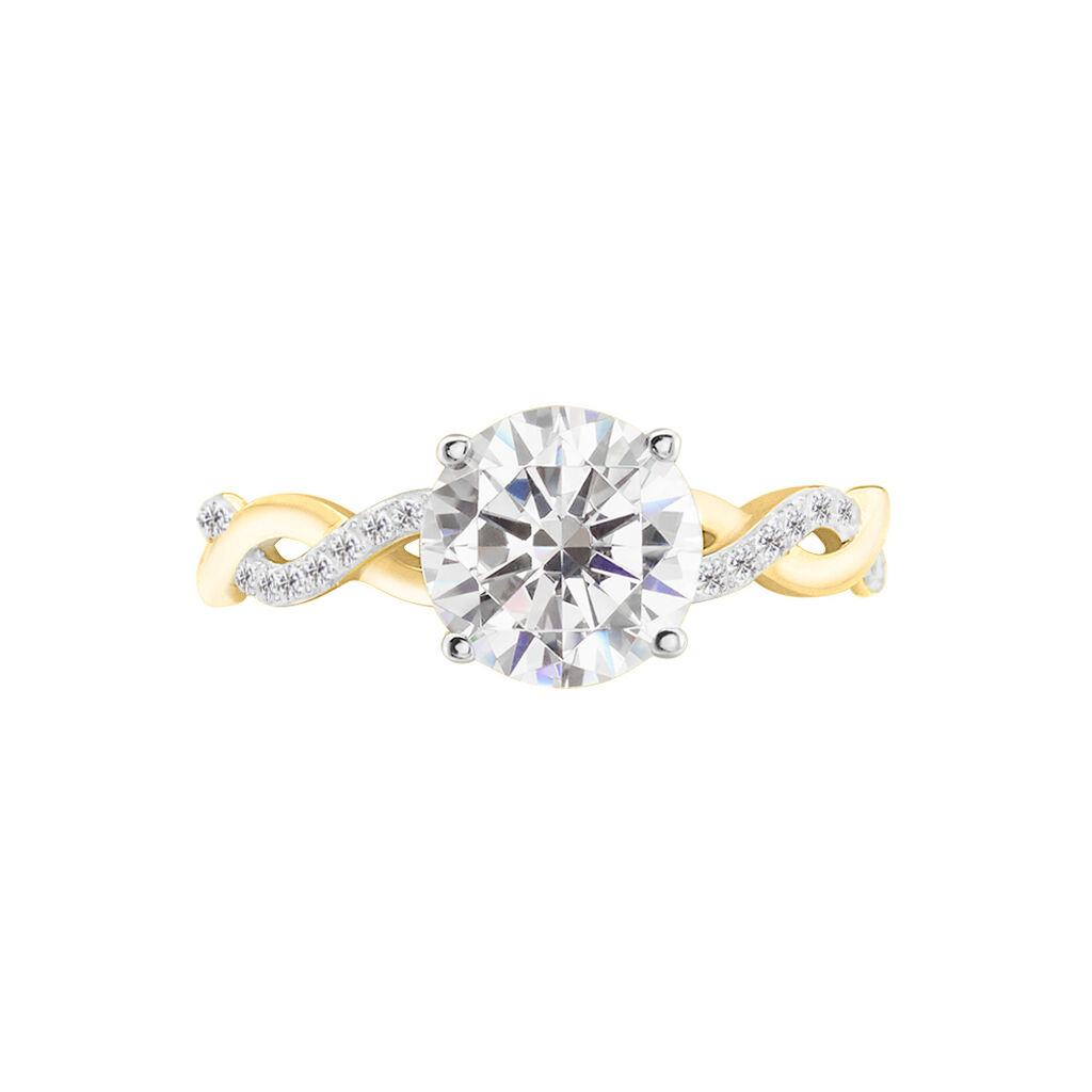 Bague Solitaire Caralyn Or Jaune Oxyde De Zirconium - Bagues solitaires Femme | Histoire d’Or