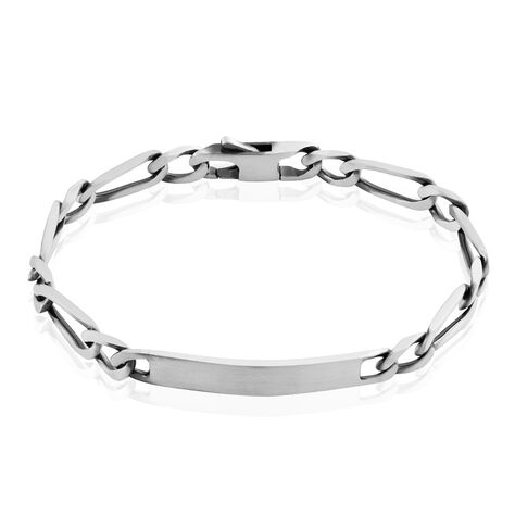 Bracelet Identité Poline Argent Blanc - Gourmettes Homme | Histoire d’Or